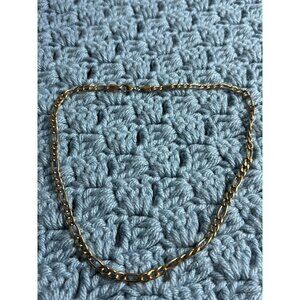 Vintage JCM China Gold Plated Stainless Steel Chain Necklace 17 inches Long